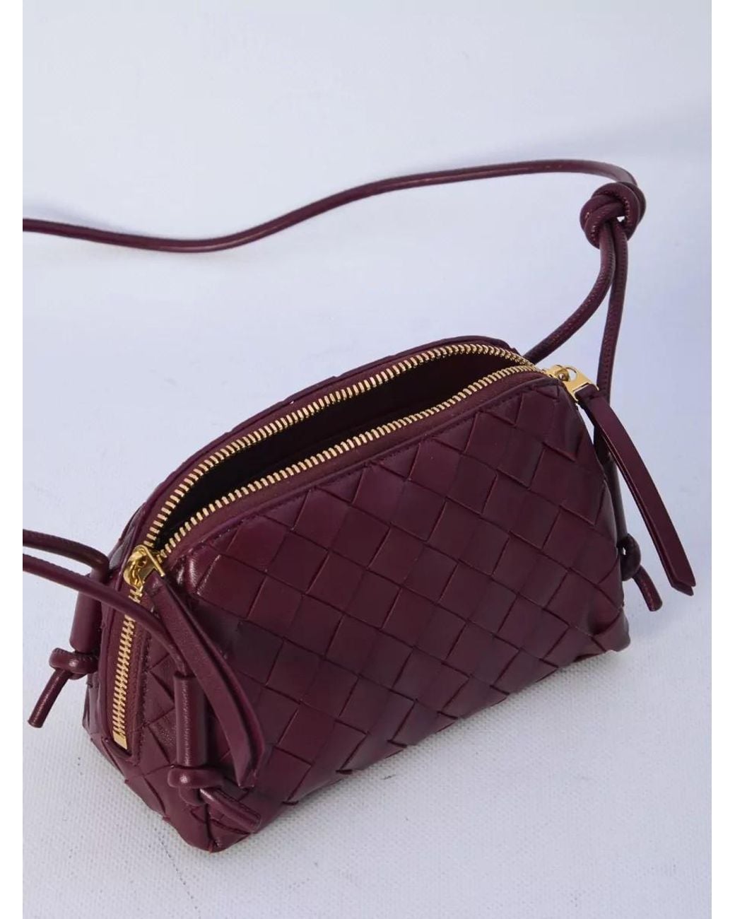 Bottega Veneta Purple Concert Pouch Lambskin Mini Bag