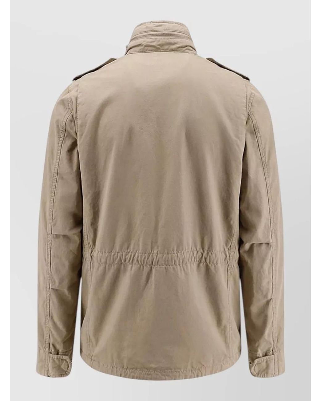 Aspesi Natural Field Cotton Jacket Hood And Pockets for men
