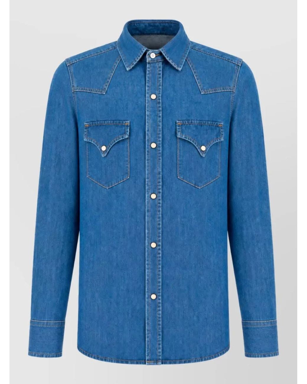 Fortela Blue Denim Shirt for men
