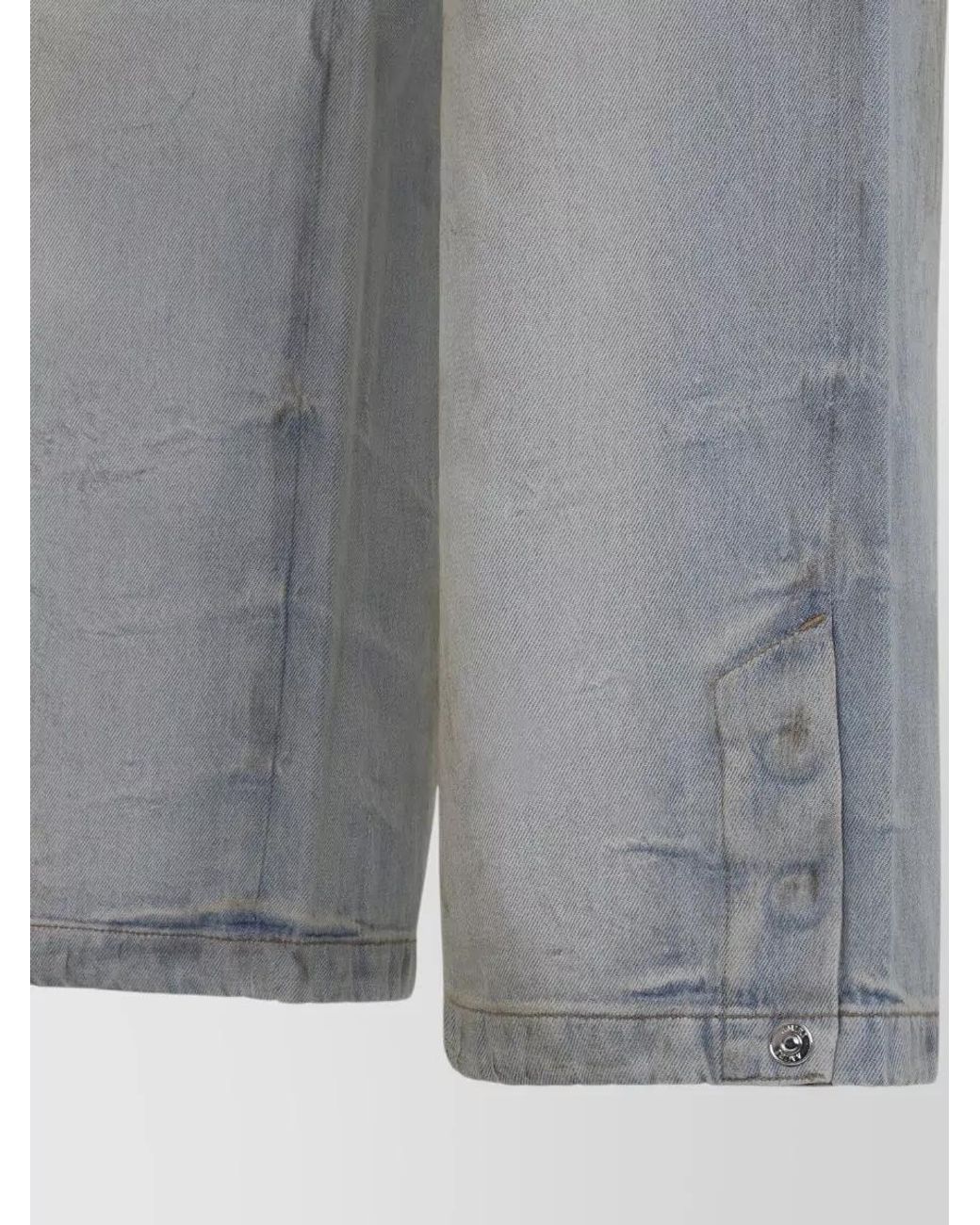 Amiri Gray Denim Relaxed Wide-Leg Jeans for men