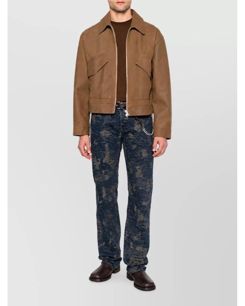 DIESEL Blue Denim Straight-Leg Jeans for men