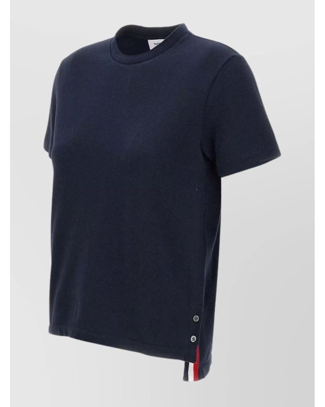 Thom Browne Blue Cotton Piqué Relaxed-Fit Short-Sleeve T-Shirt