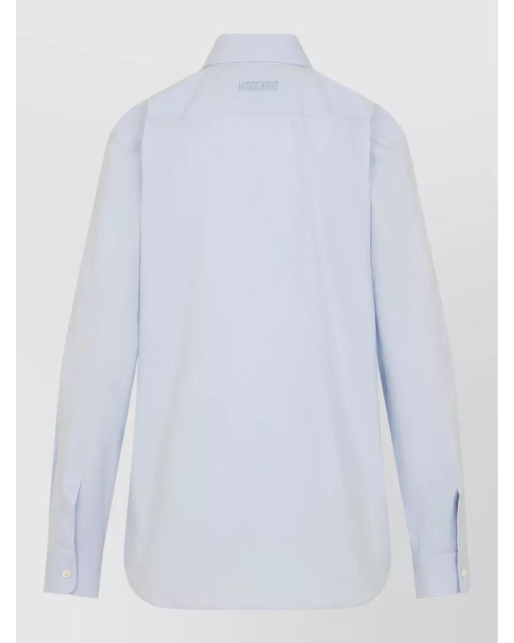 Moschino Blue Cotton Long-Sleeve Shirt