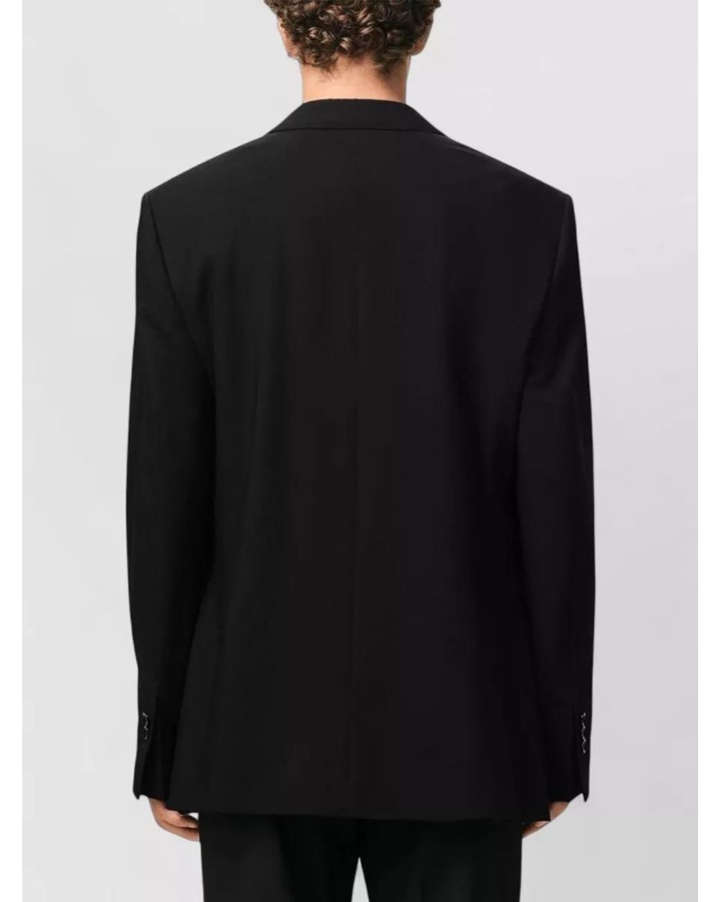 AMI Black Virgin Wool Single-Breasted Blazer for men