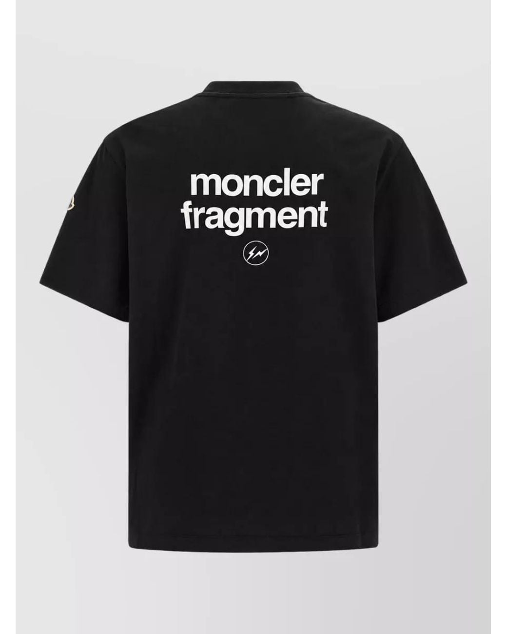 Moncler Genius Black Cotton Graphic Print T-Shirt for men