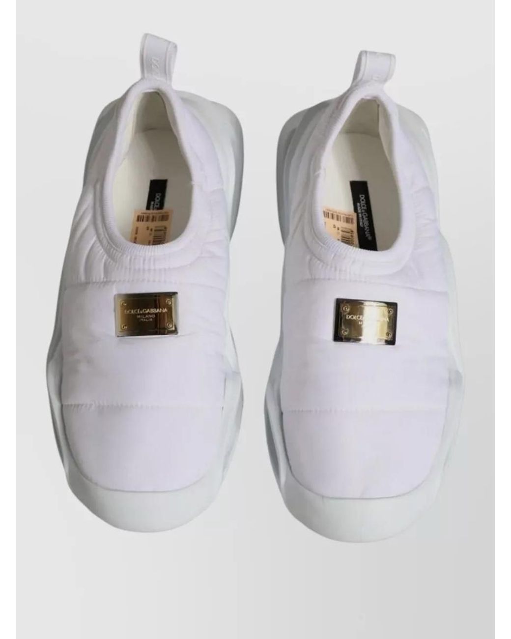 Dolce & Gabbana Metallic Quilted Slip-On Sneakers
