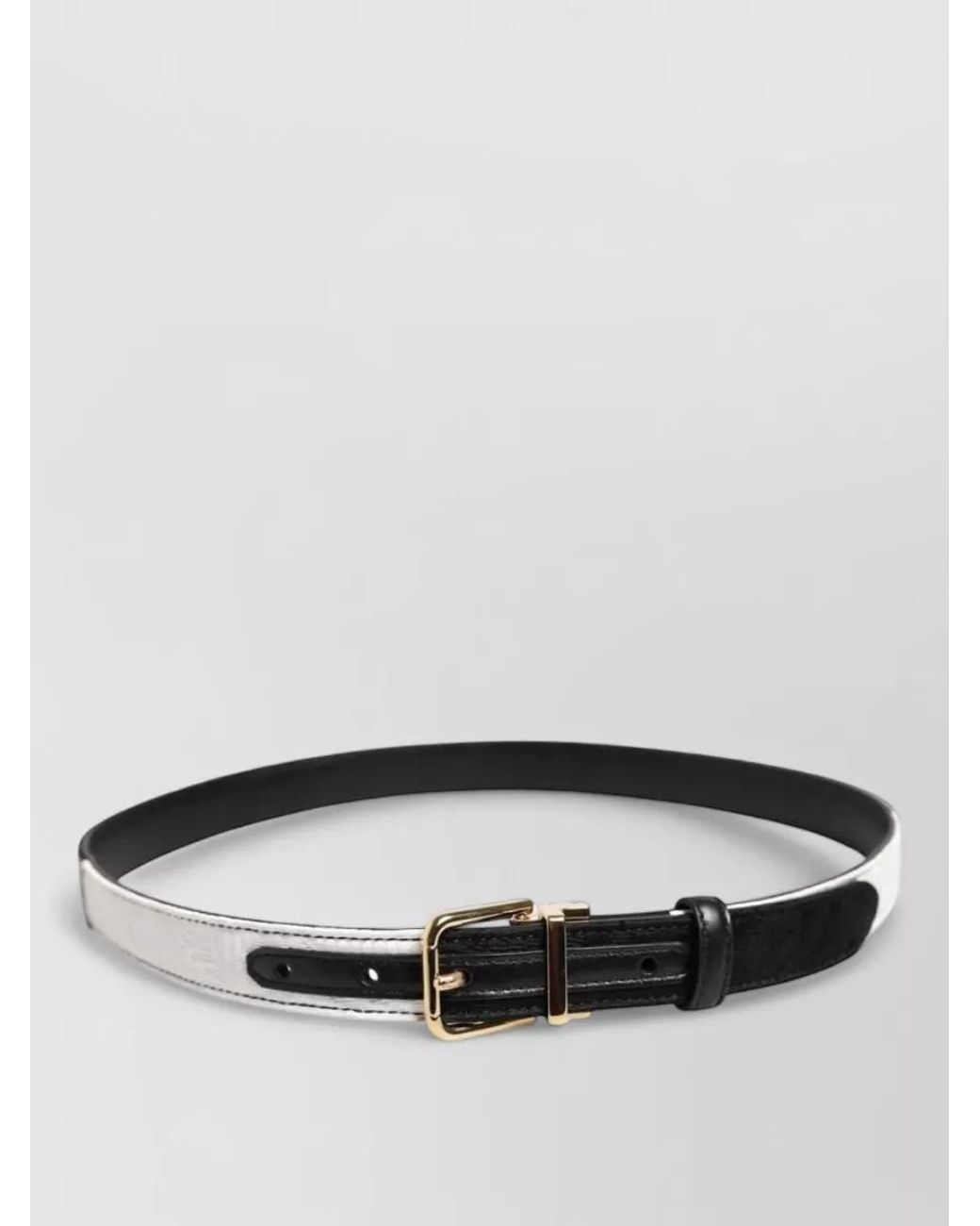 Dolce & Gabbana Black Leather Two-Tone Belt