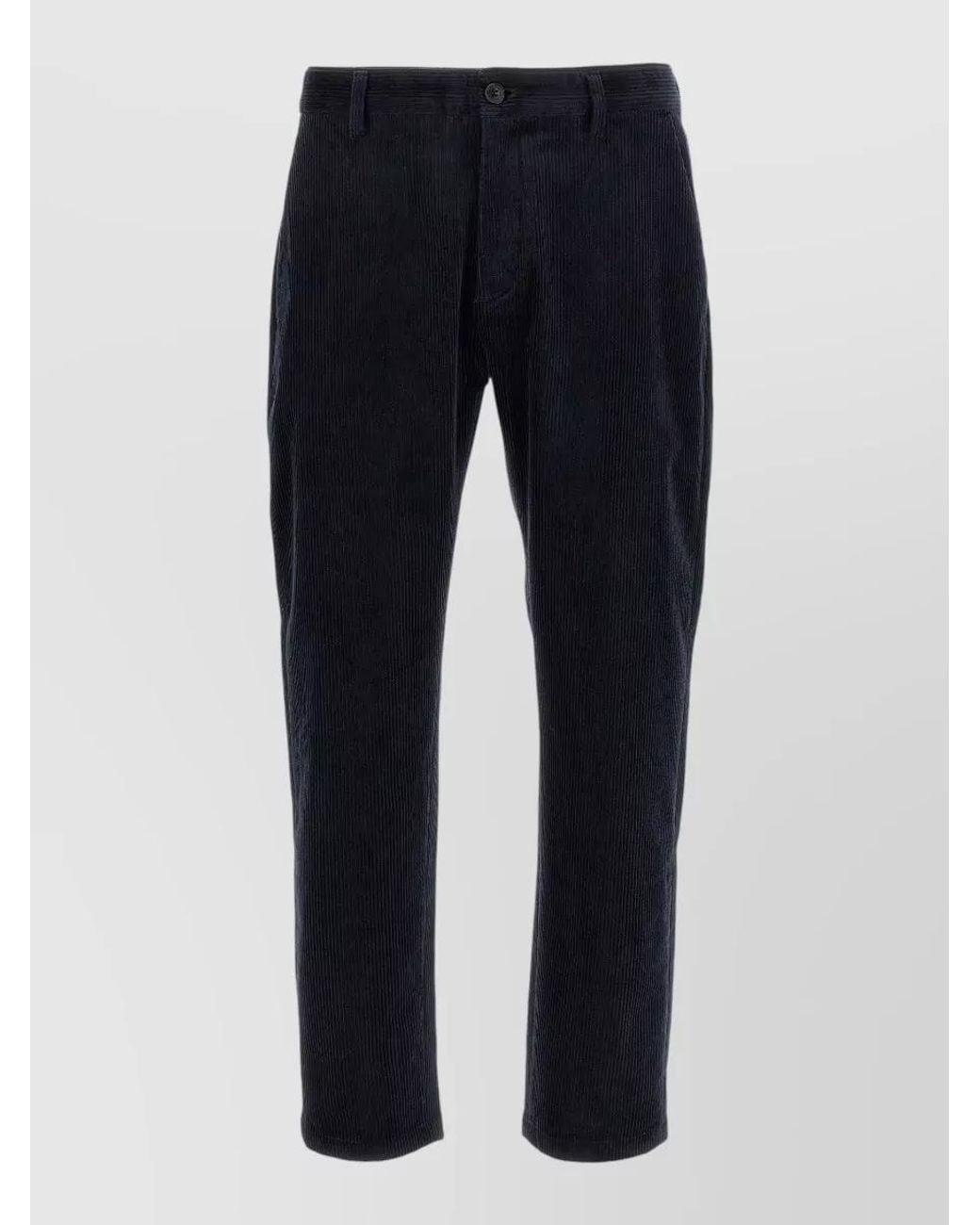 Department 5 Blue Corduroy Cropped Straight-Leg Trousers for men