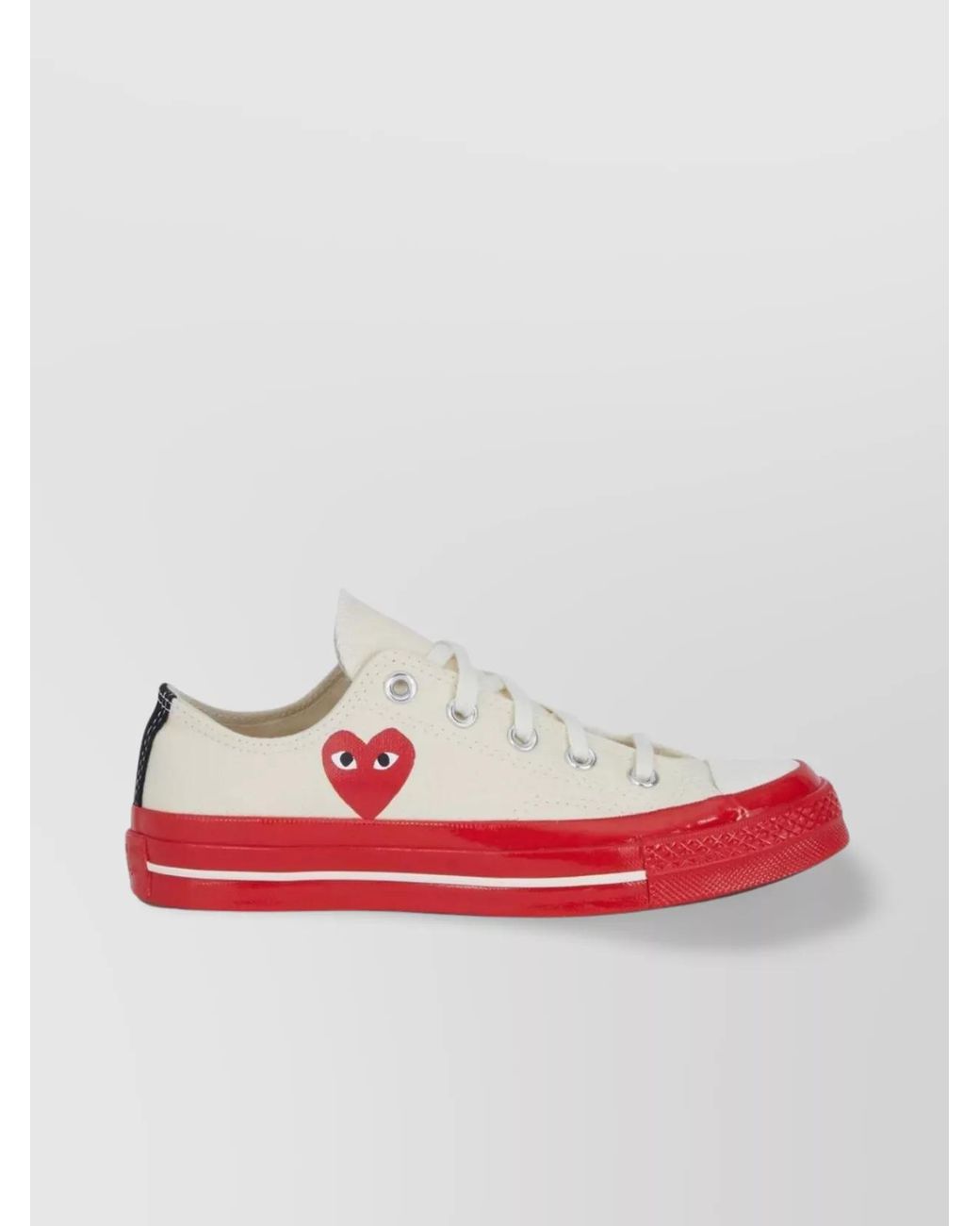 COMME DES GARÇONS PLAY Red Cotton Low-Top Sneakers