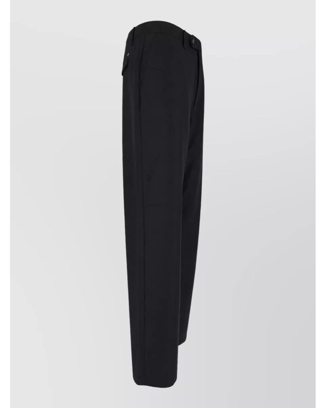 Closed Black Straight-Leg Trousers for men