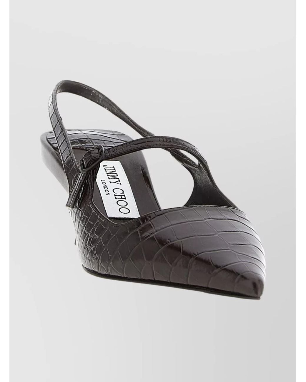 Jimmy Choo Multicolor Leather Crocodile-Print Slingback Pumps