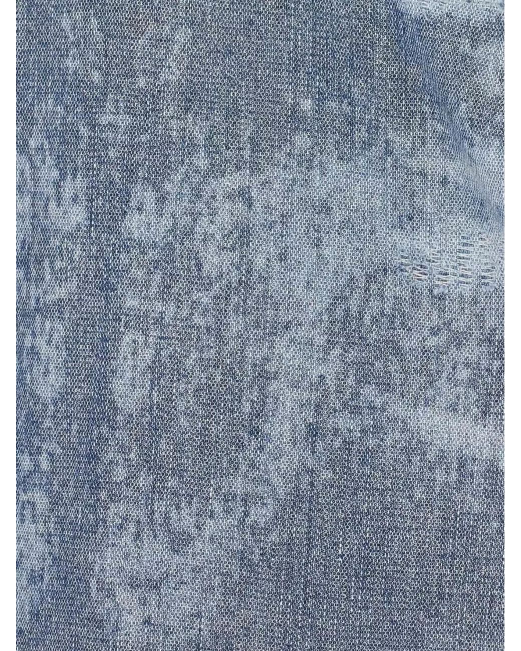 DIESEL Blue Denim Sleeveless V-Neck Mini Dress