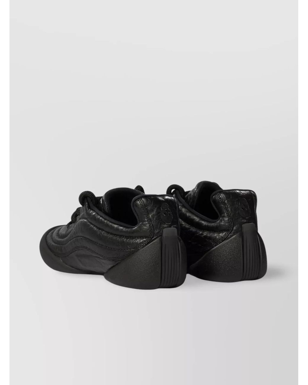 McQueen Black Leather Low-Top Sneakers