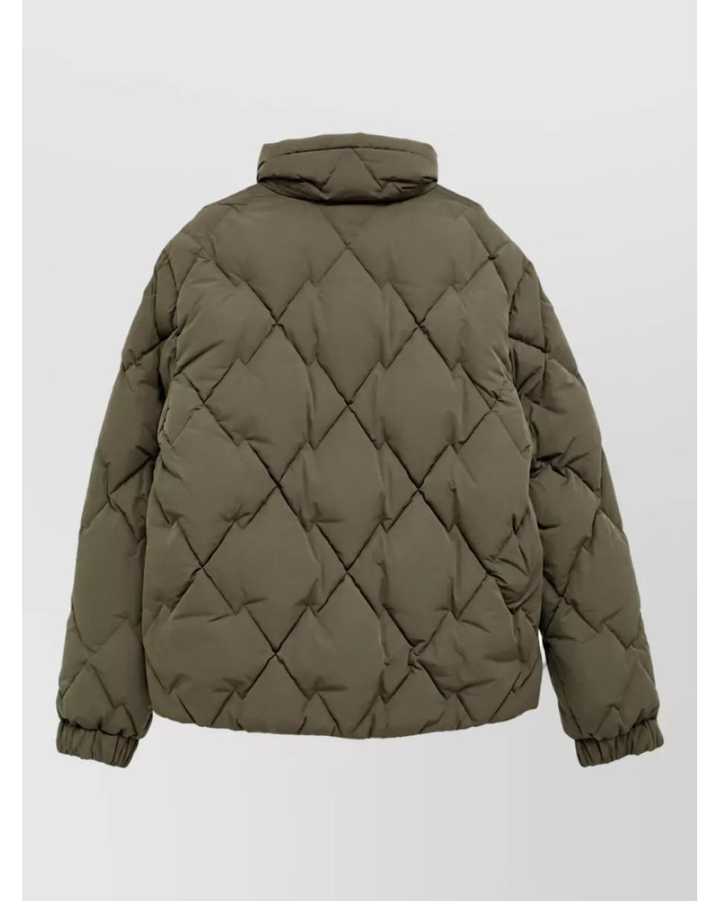 Moncler Green Down Quilted Short Puffer Jacket for men