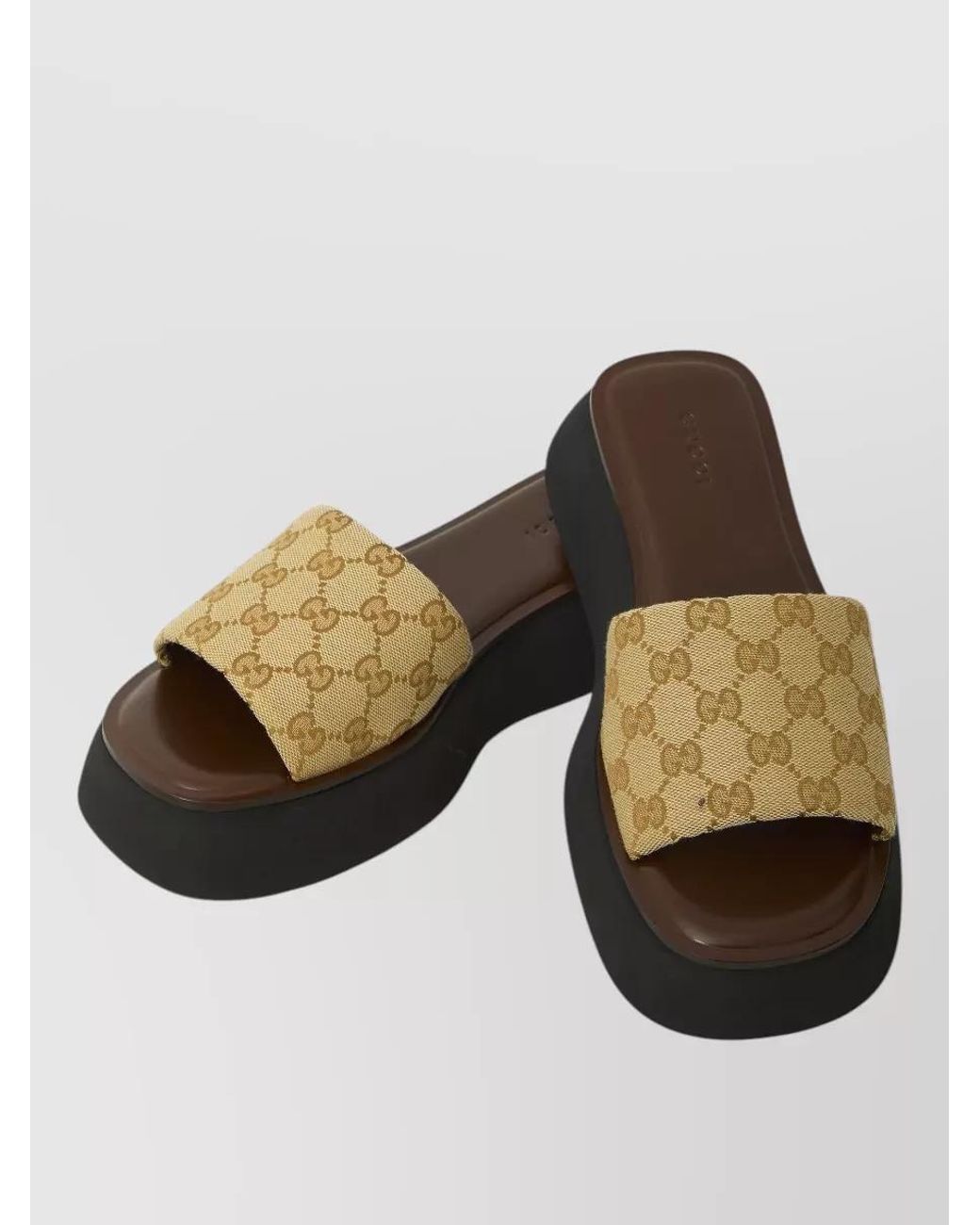 Gucci Black Platform Slides