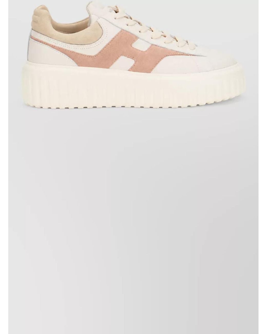 Hogan White Leather Low-Top Sneakers