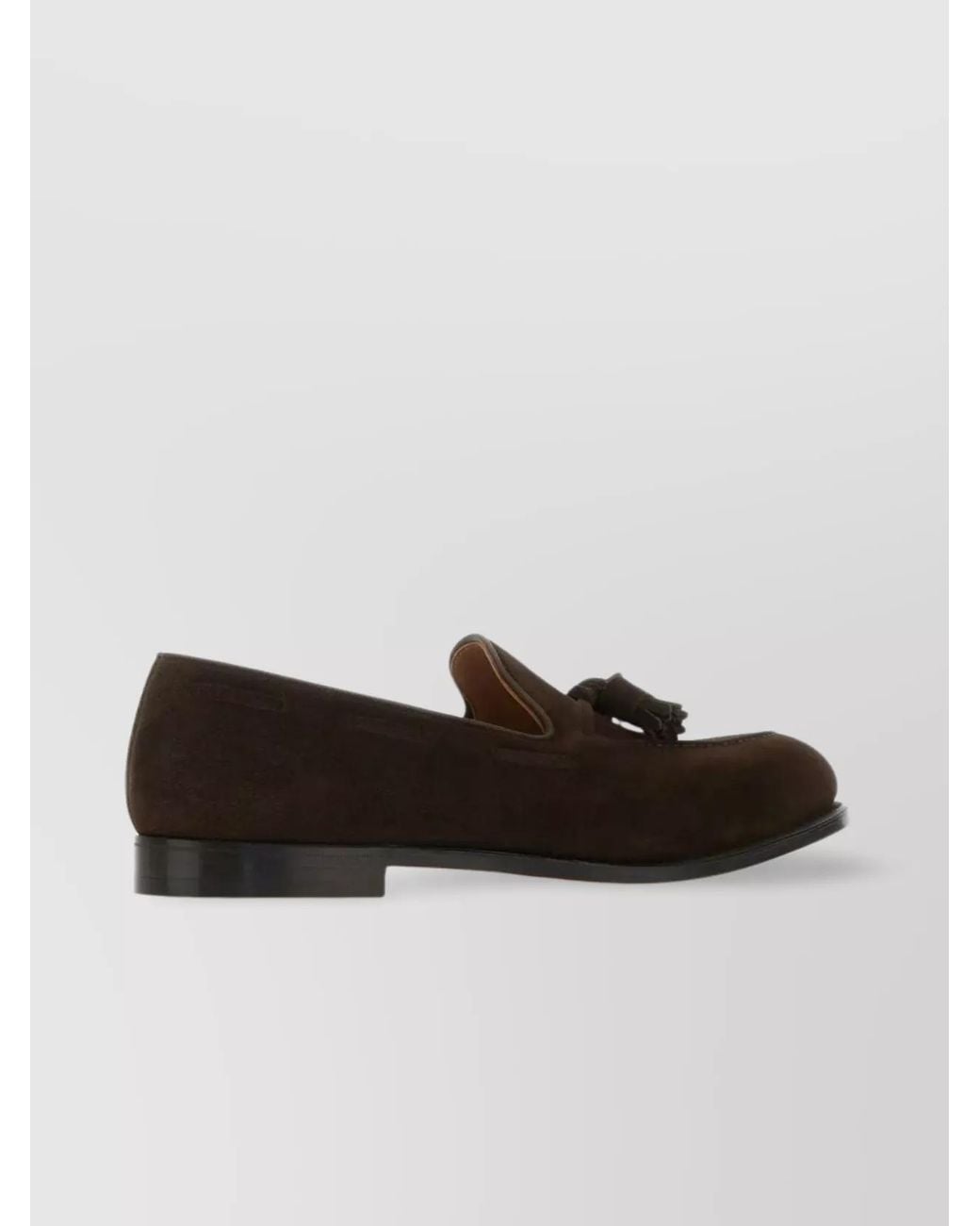 Crockett and Jones Brown Suede Leather Loafers for men