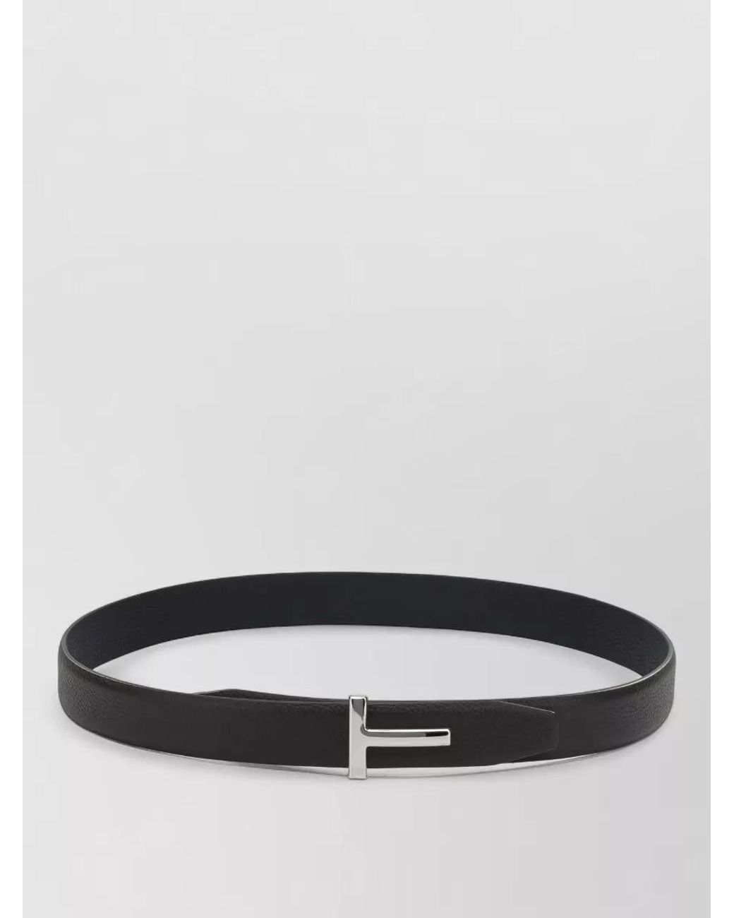 Tom Ford Gray Calf Leather Reversible Belt for men