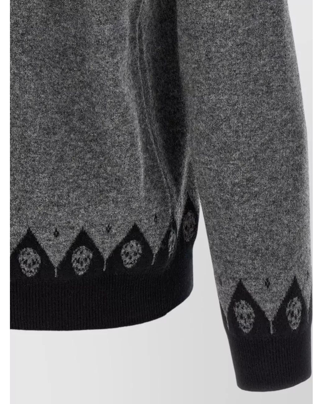 McQueen Gray Wool Sweater for men
