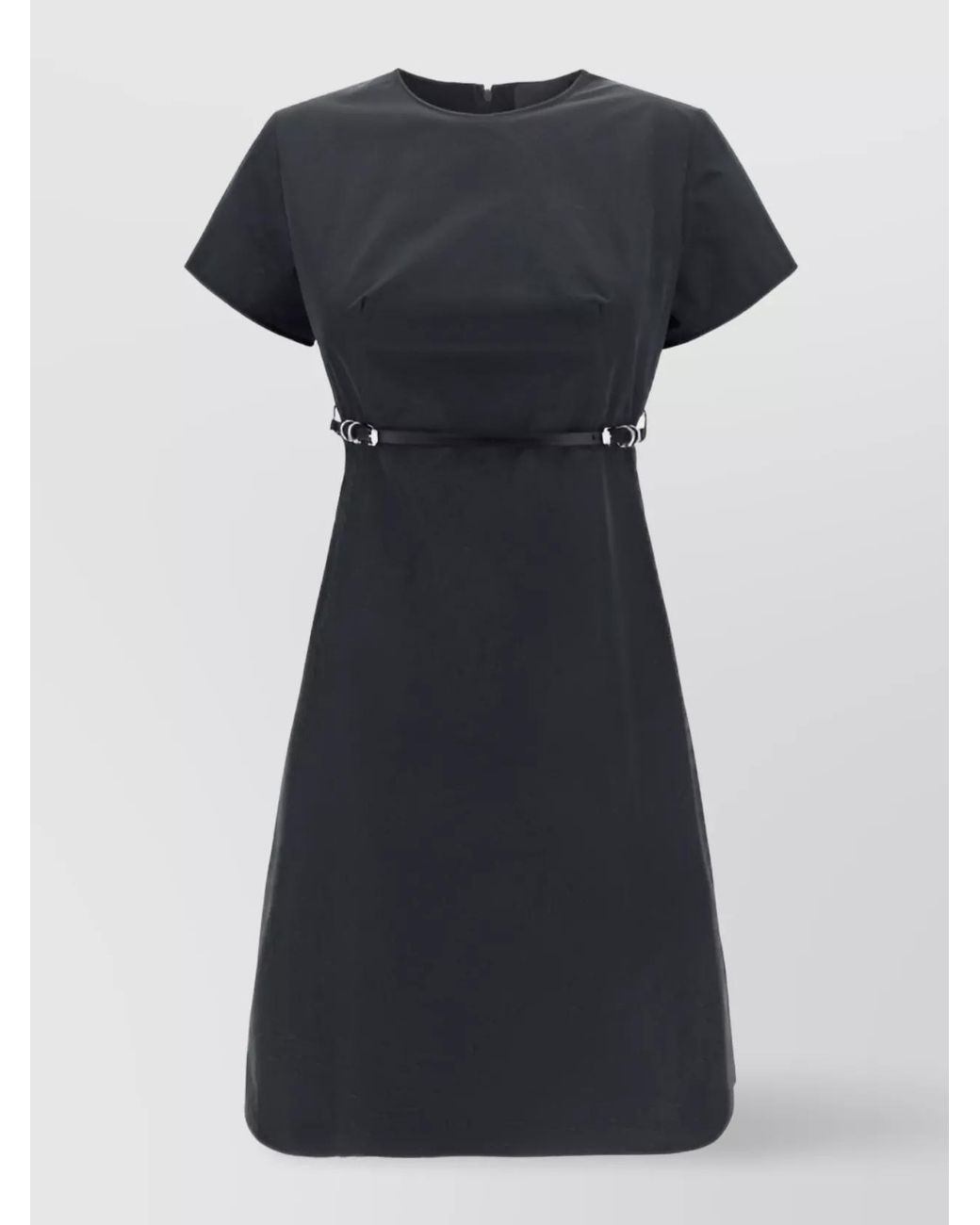 Givenchy Black Polyester Blend Short-Sleeve Mini Dress