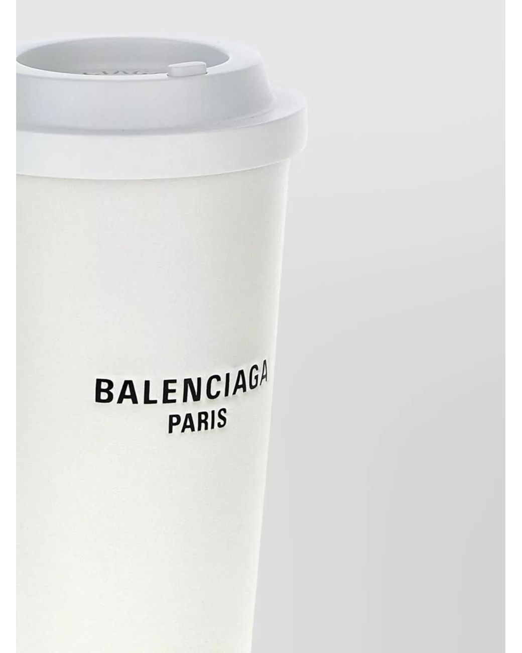 Balenciaga White Insulated Cylindrical Clutch With Lid