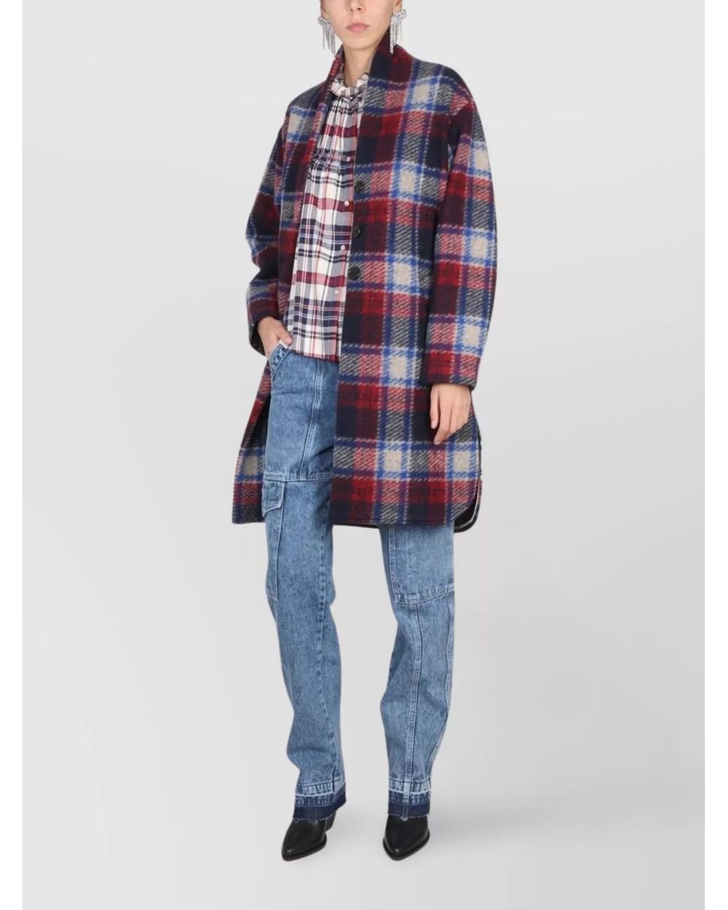 Isabel Marant Blue Single Breasted Coat