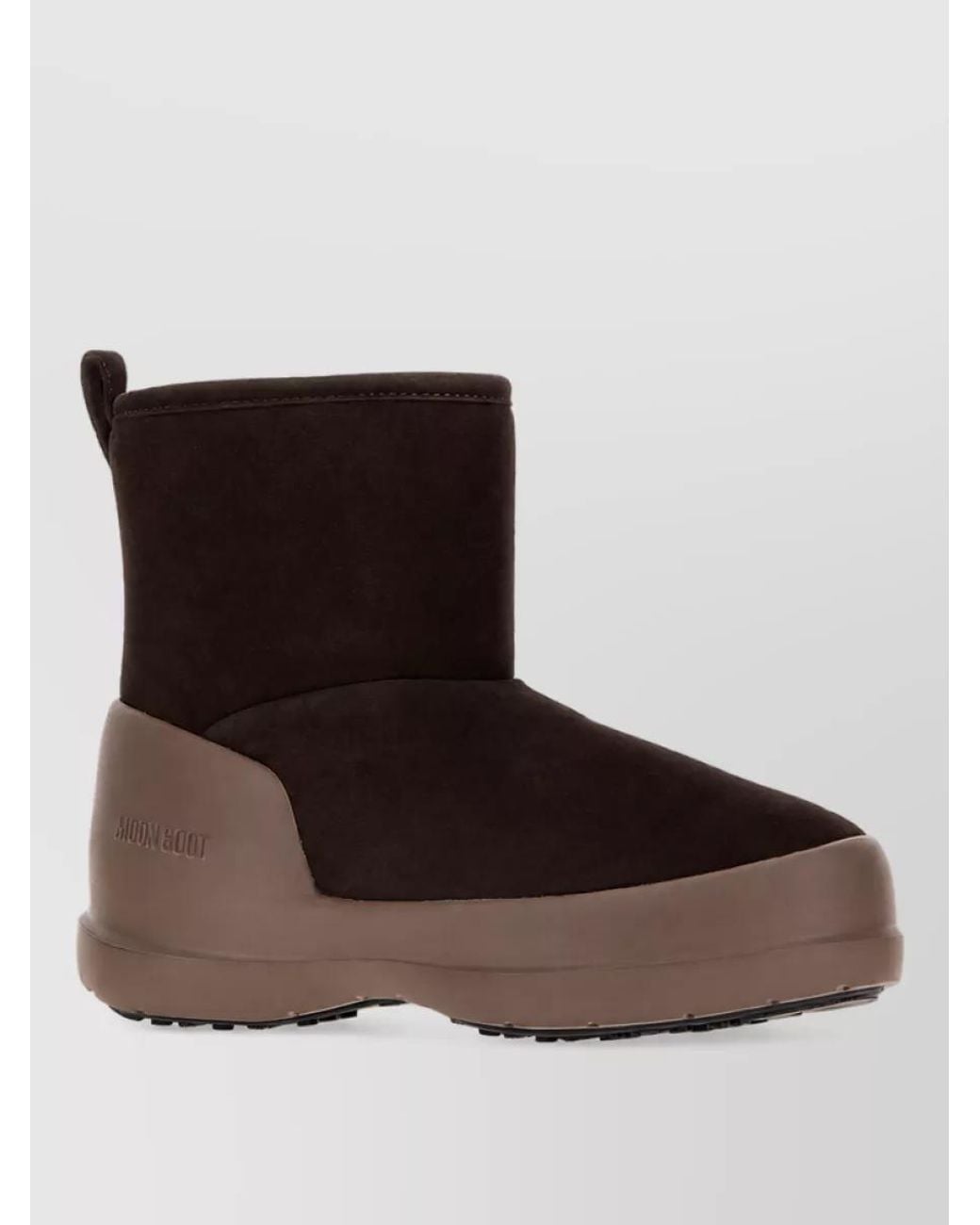 Moon Boot Brown Leather Mezzaluna Mid Ankle Boots
