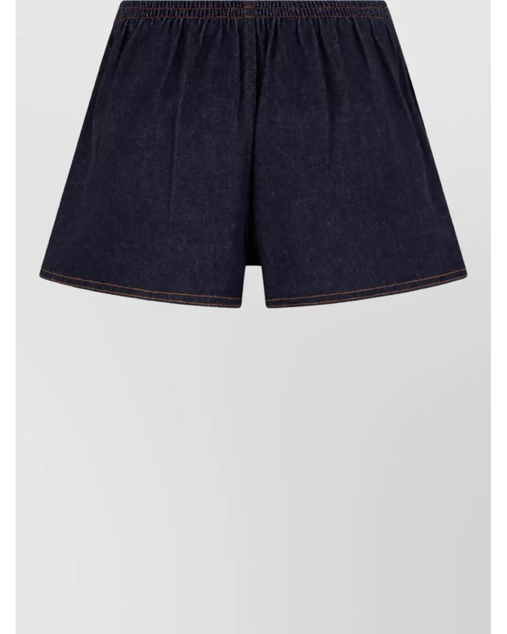 Jacquemus Blue Denim Pleated Knee-Length Shorts