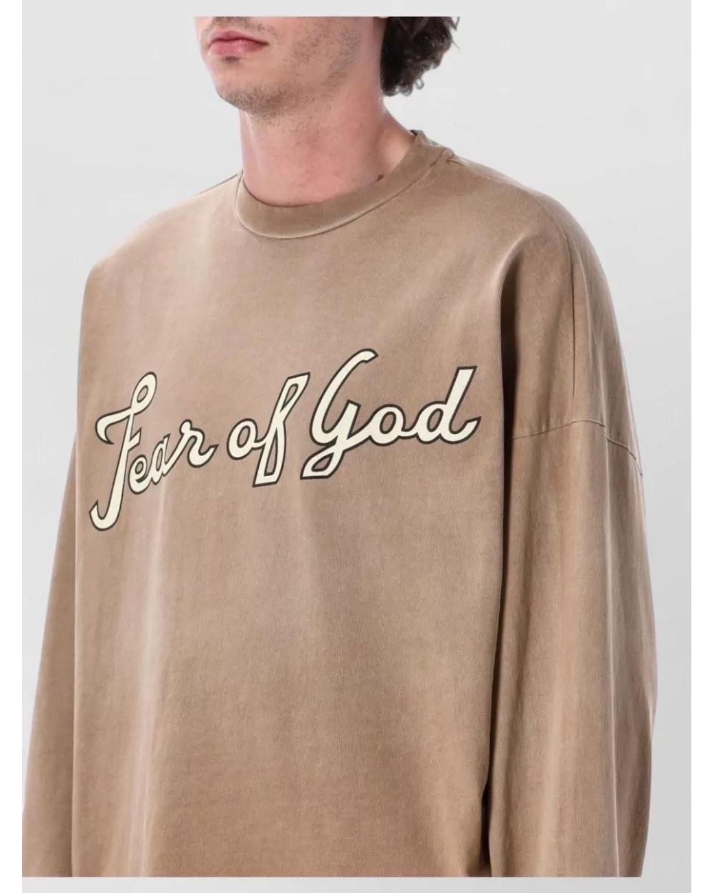 Fear Of God Natural Cotton Oversized Long-Sleeve T-Shirt for men