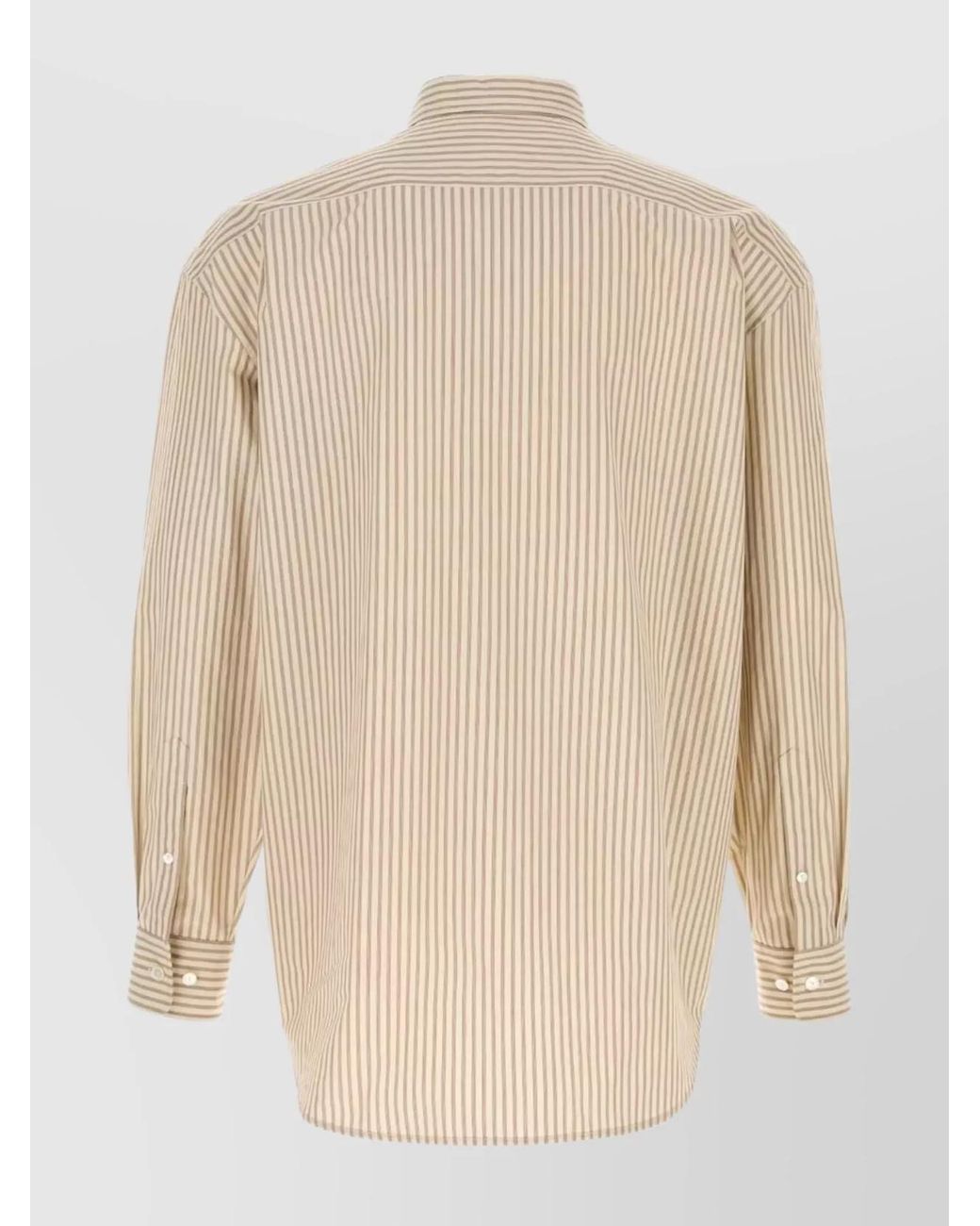 The Row Natural Embroidered Cotton Shirt for men