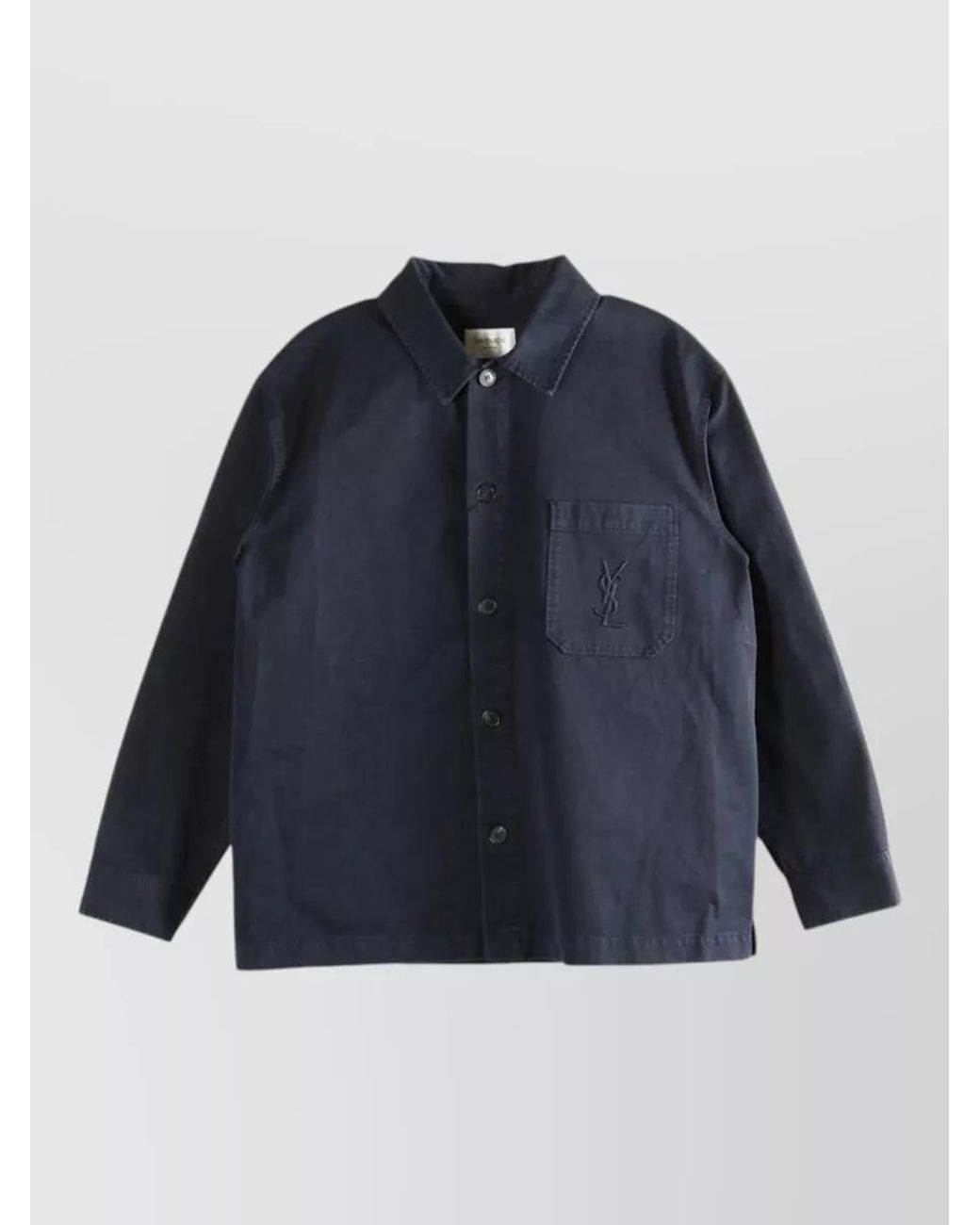 Saint Laurent Blue Cotton Overshirt for men