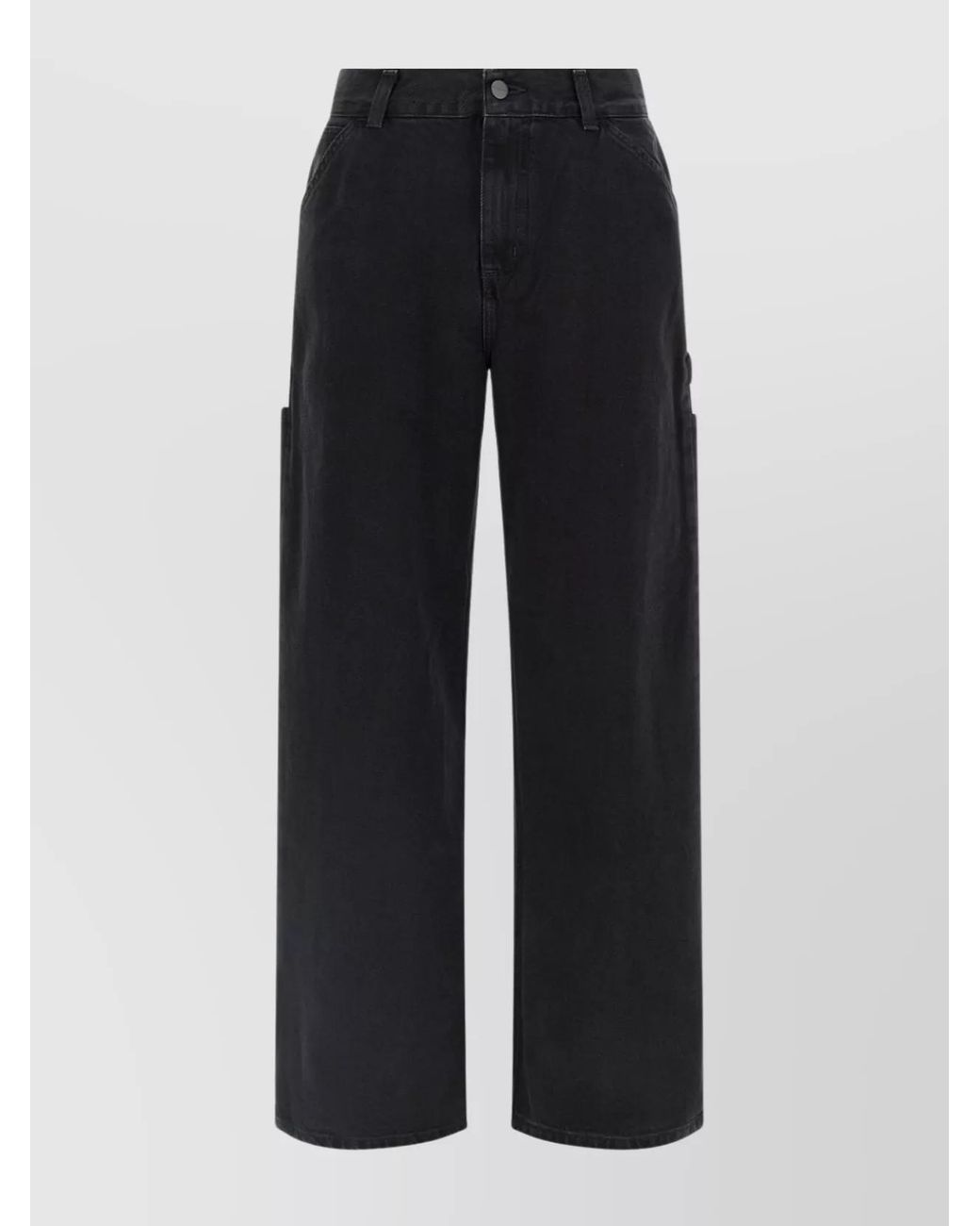 Carhartt Black Denim High-Rise Wide-Leg Jeans