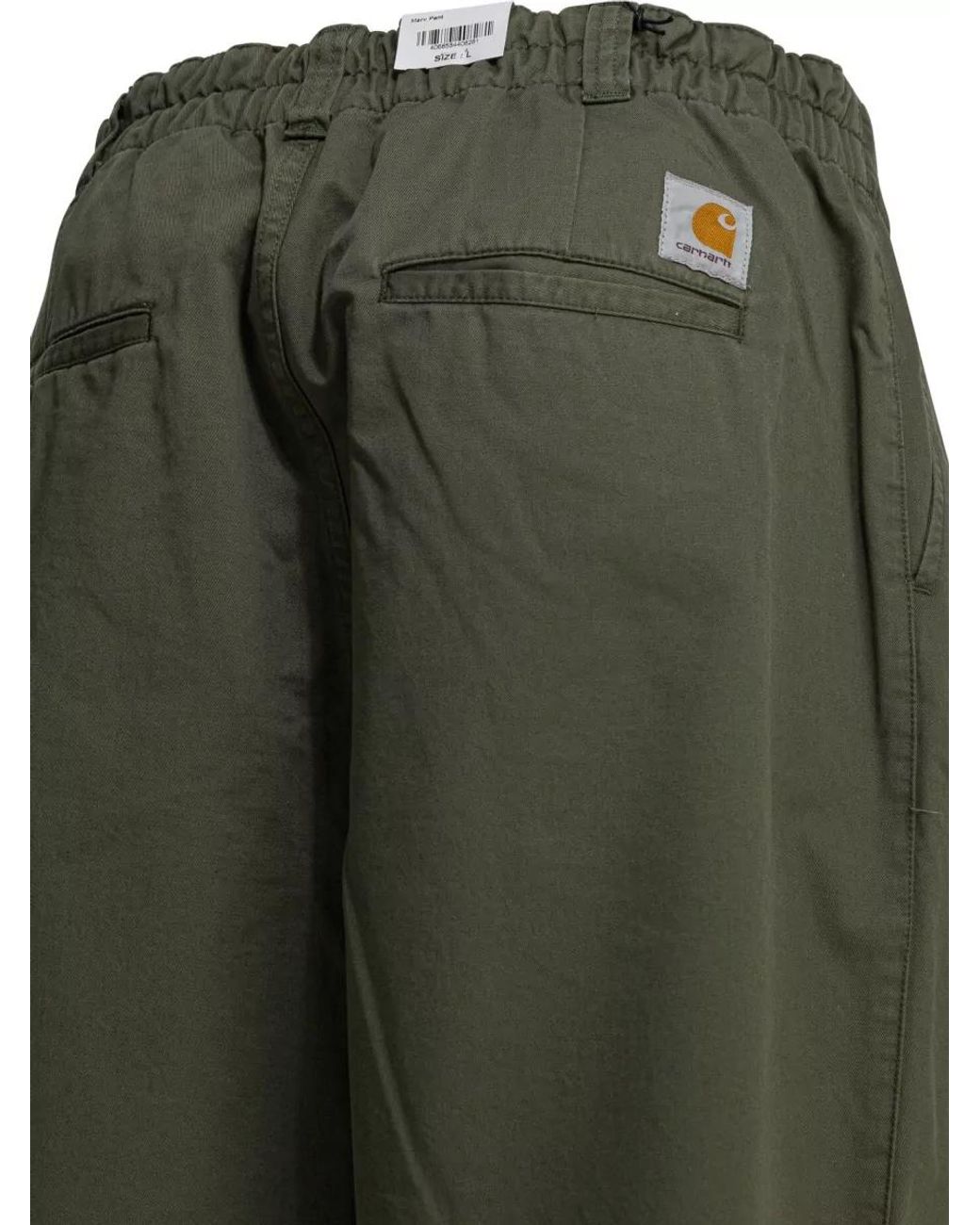 Carhartt Green Straight-Leg Cotton Trousers for men
