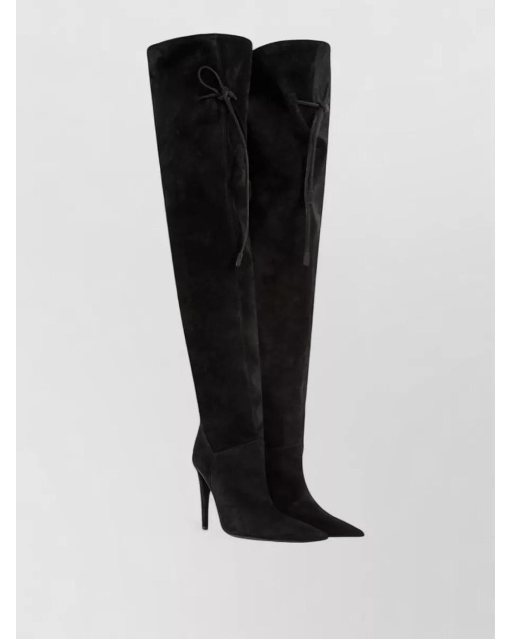 Giuseppe Zanotti Black Suede Over-The-Knee Stiletto Boots