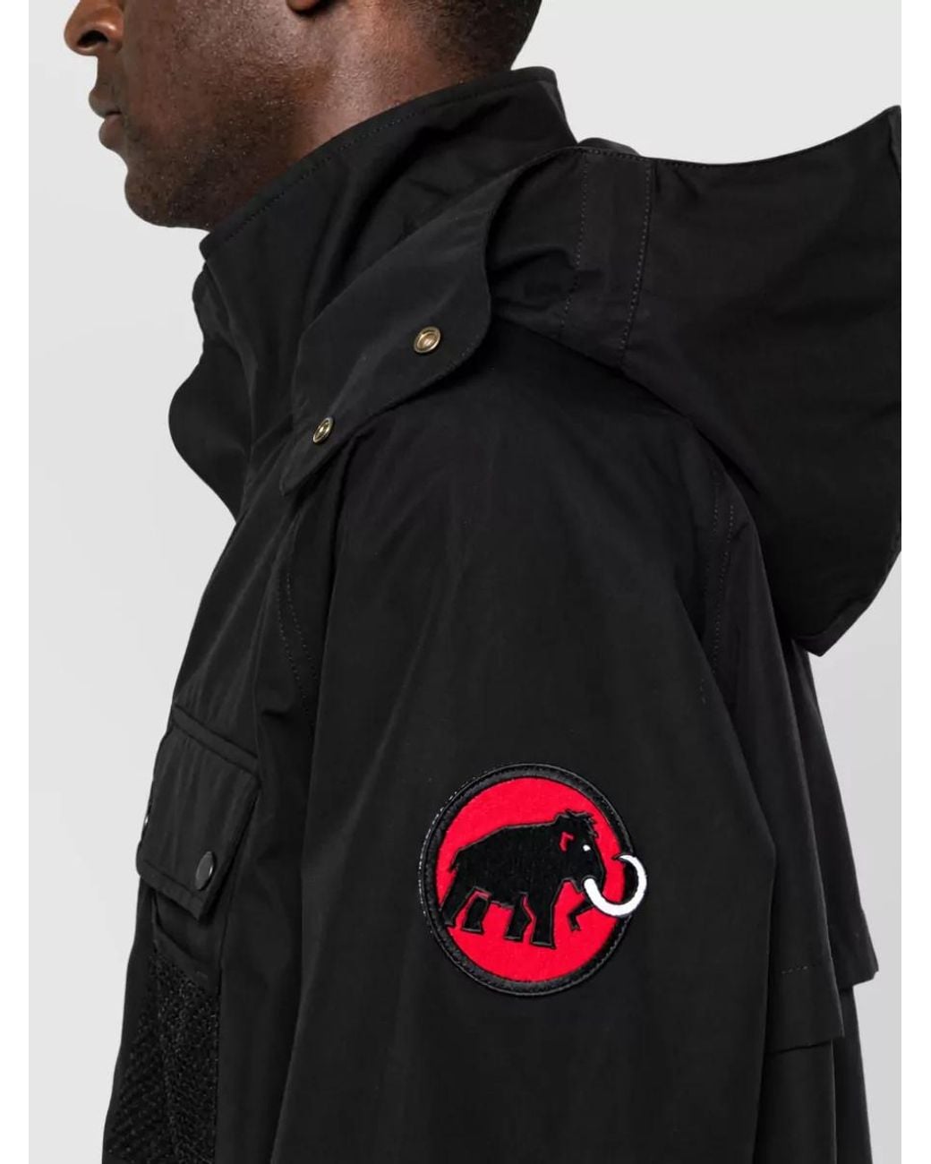 Junya Watanabe Black Cotton Hooded Parka Jacket for men