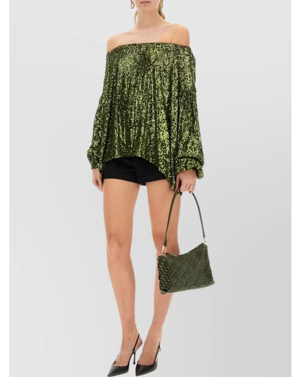 Rabanne Green Sequin Blouse