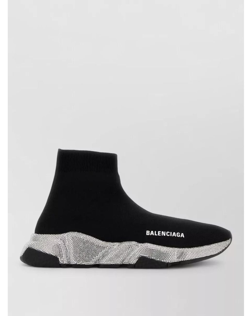 Balenciaga Black Stretch Nylon High-Top Sneakers