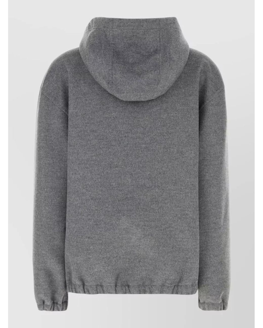 Miu Miu Gray Virgin Wool Cashmere Knitted Top