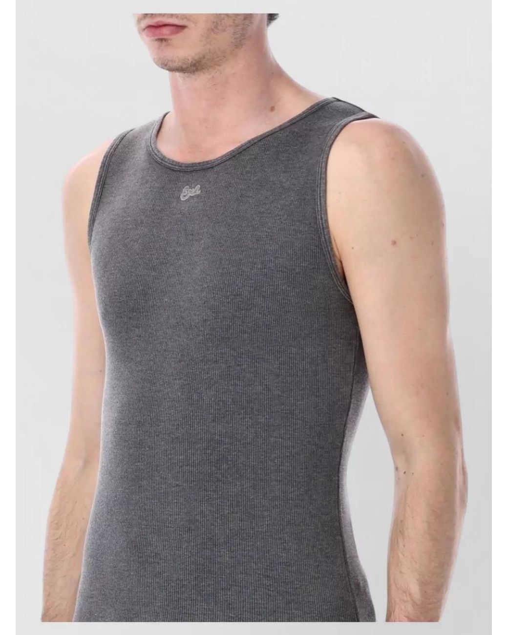 ERL Blue Ribbed Tank Top for men