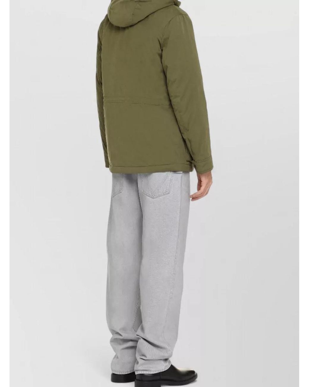 Woolrich Green Hooded Parka Jacket for men