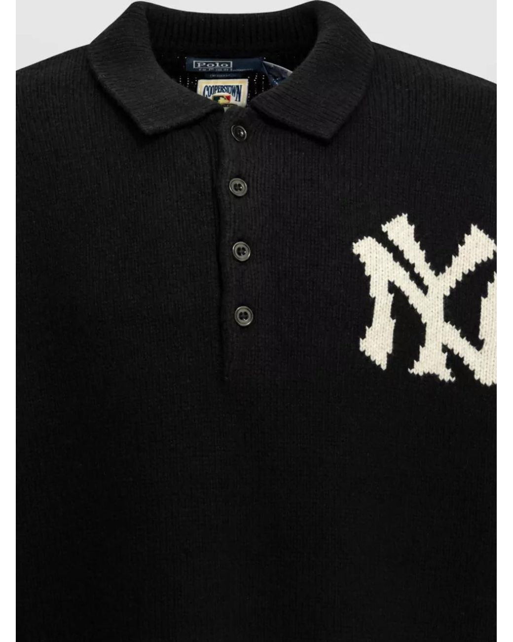 Polo Ralph Lauren Black Wool Cashmere Polo Sweater for men