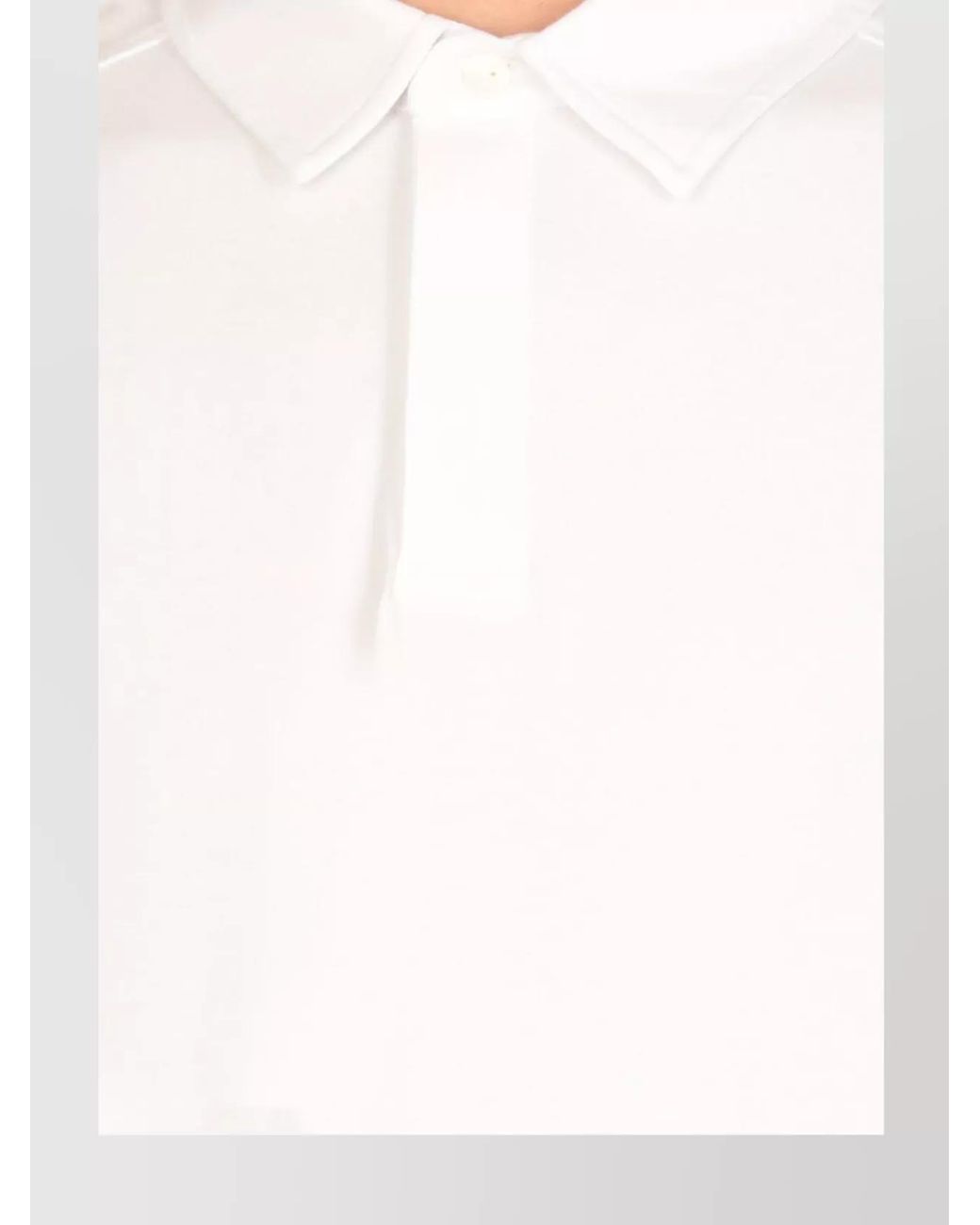 K-Way White Collared Shirt Short Sleeves for men