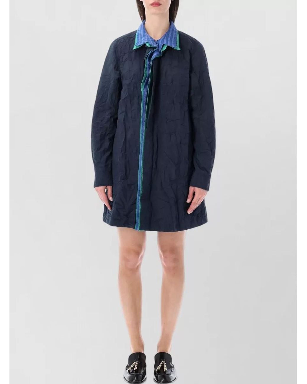 Loewe Blue Striped Short Dress