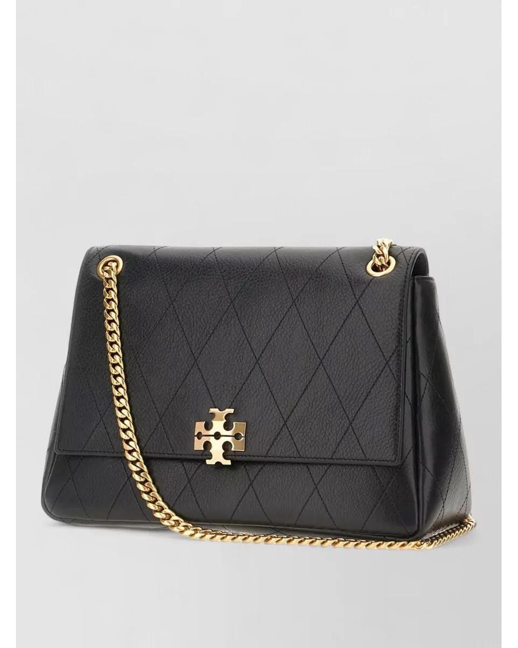 Tory Burch Black Mini Smooth Leather Quilted Shoulder Bag