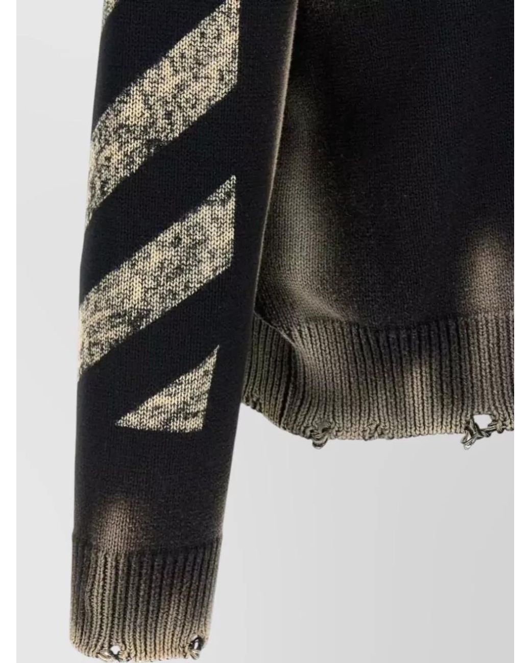 Off-White c/o Virgil Abloh Black Diag Arr Corrosion Sweater for men