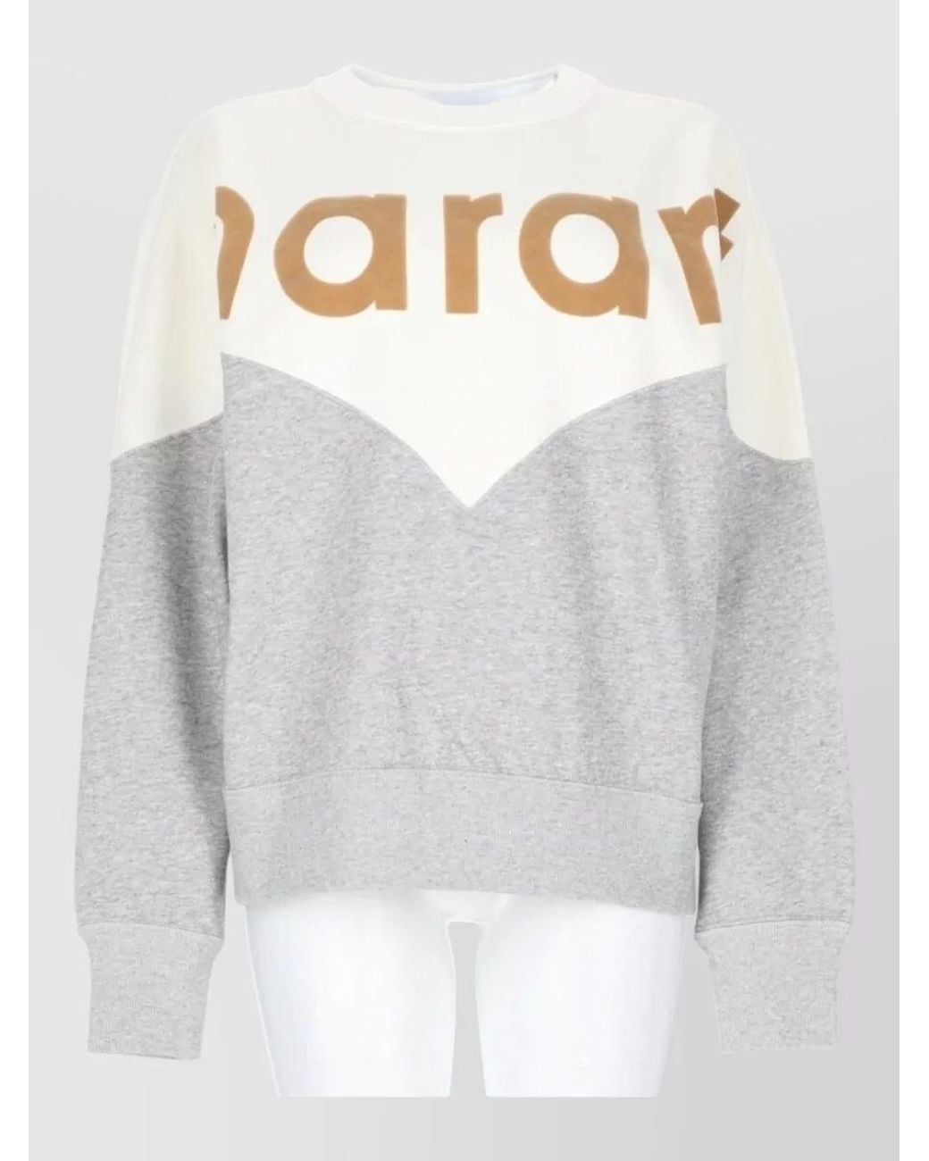 Isabel Marant Gray Cotton Logo-Print Sweatshirt