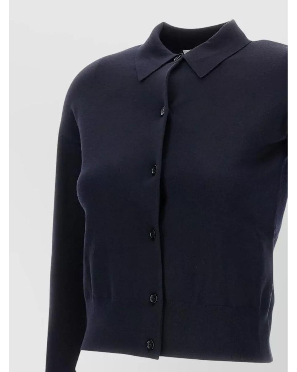 Max Mara Blue Wool Knit Cardigan