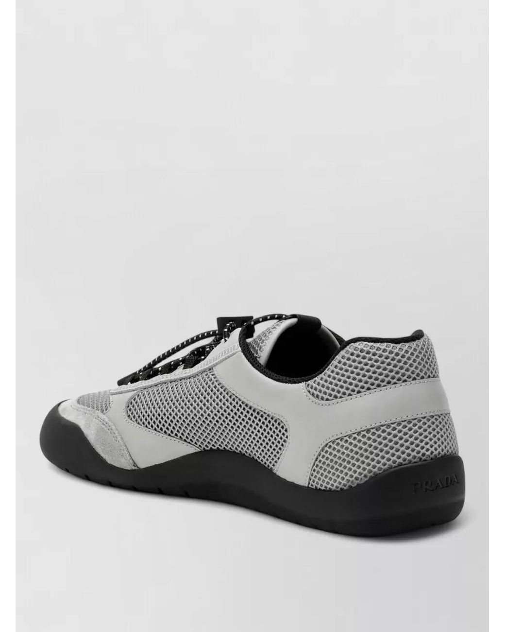 Prada Gray Low-Top Sneakers for men