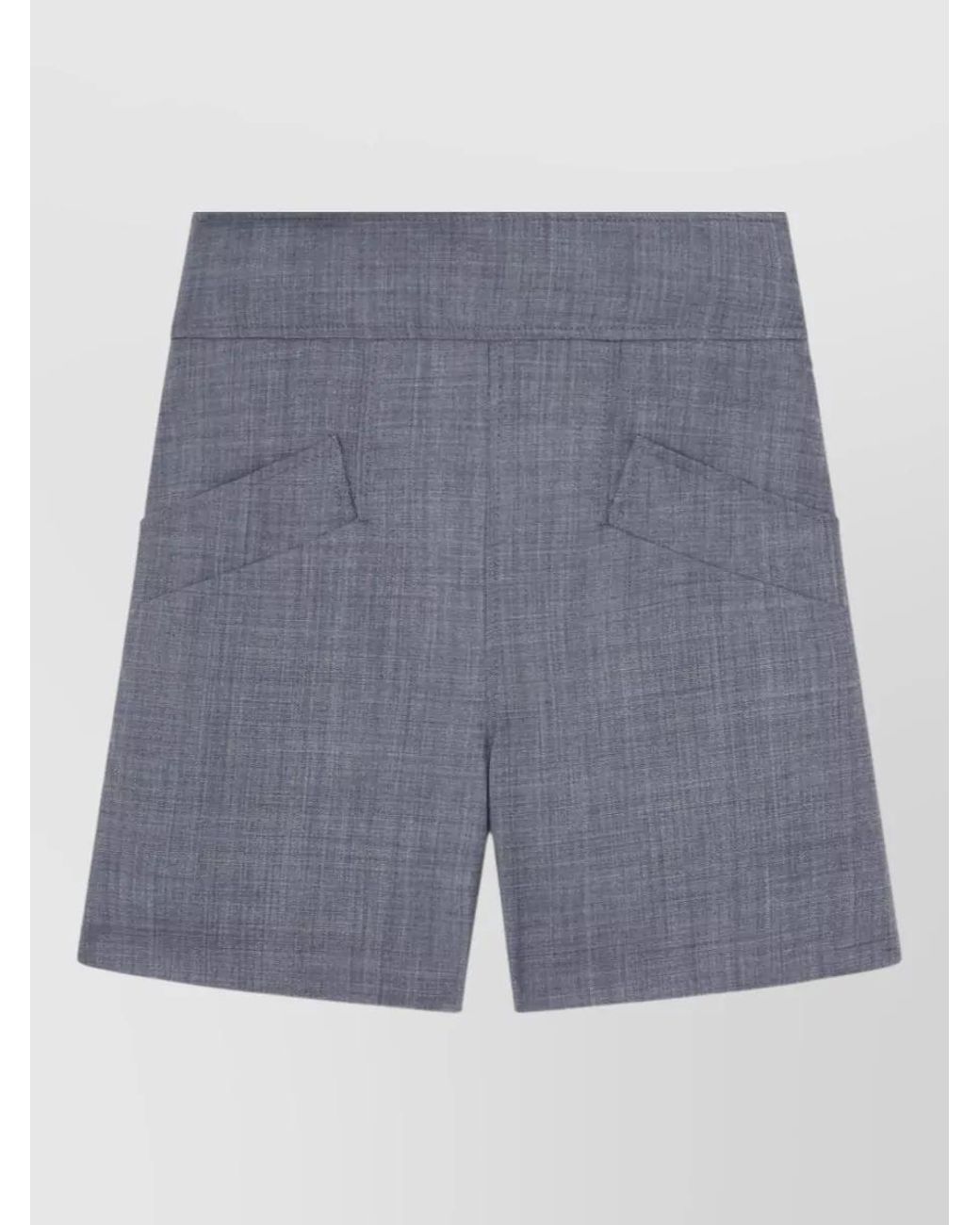 Ganni Gray Wool Tailored Shorts