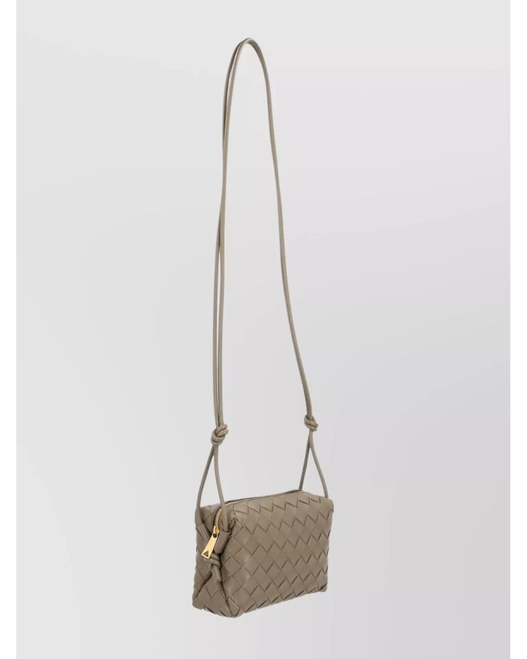 Bottega Veneta Natural Loop Mini Leather Crossbody Bag